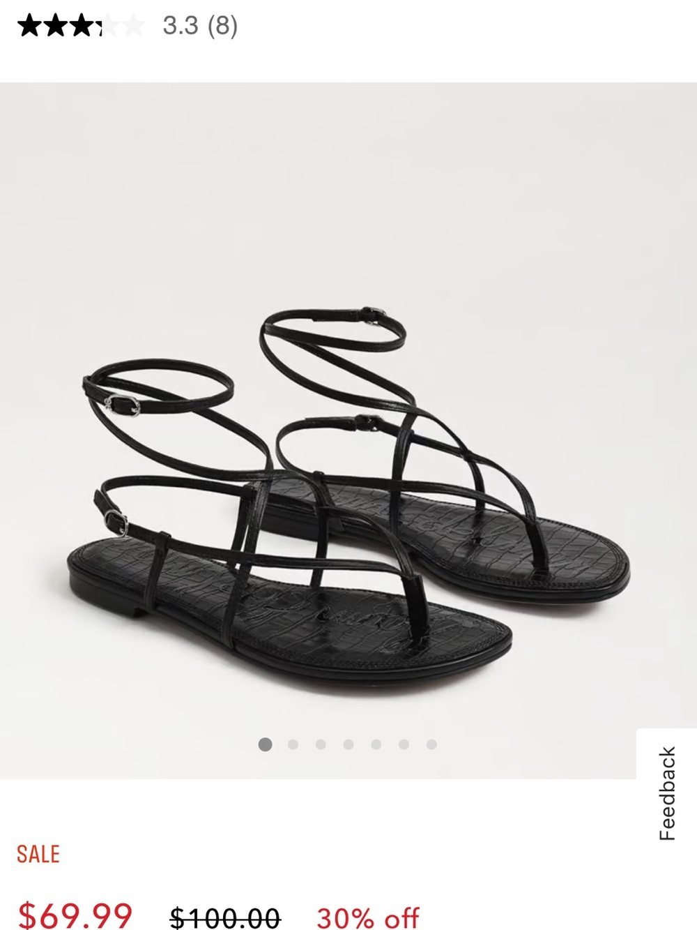 Sam Edelman Strappy Ankle-Wrap Sandals